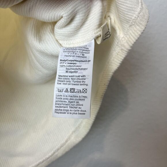 Madewell Sweater Womens XS Ivory Short Sleeve V-Neck Knit Pullover Casual Top - Picture 3 of 6